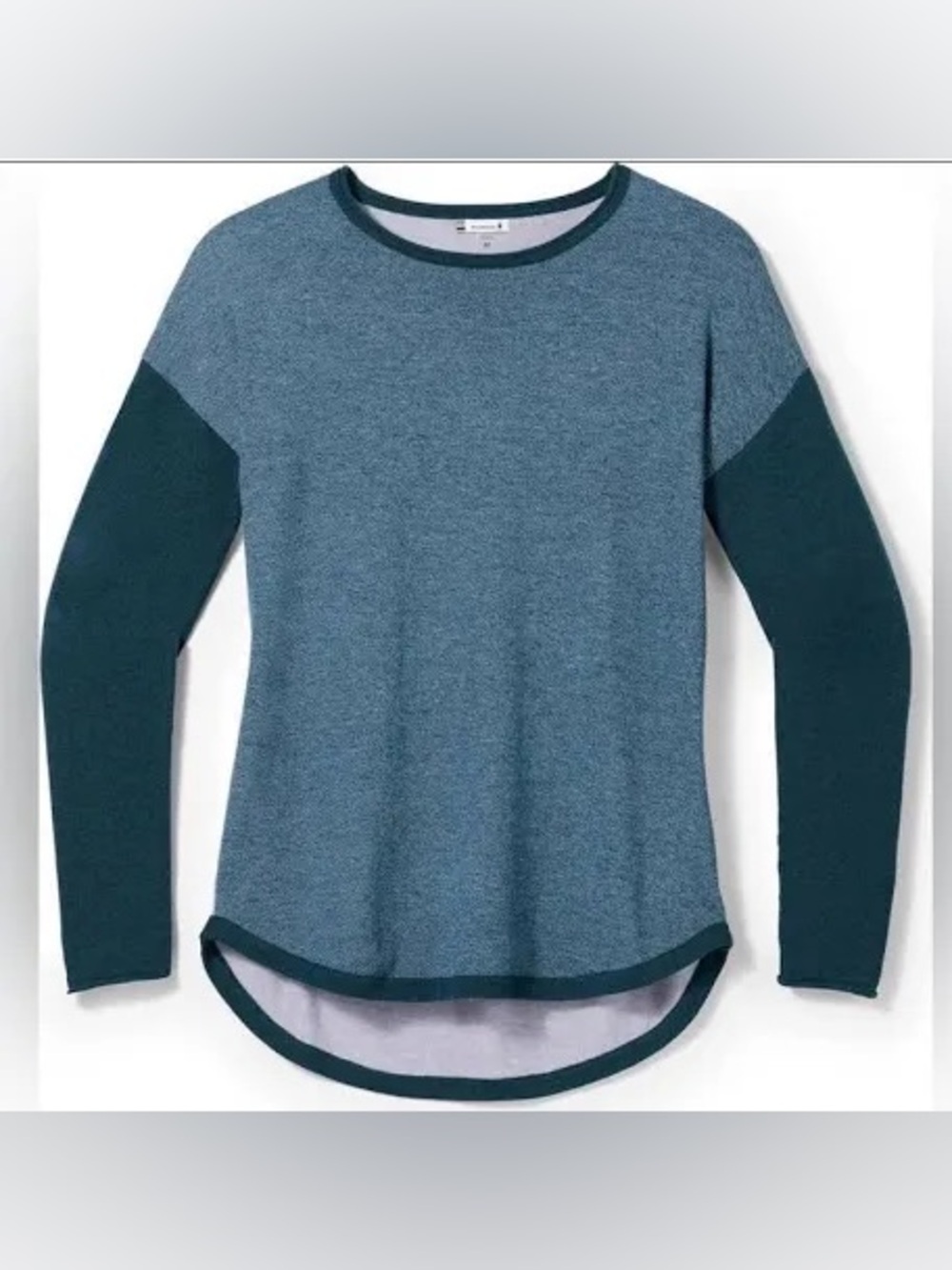 Smartwool New Women’s Shadow Pine Wool Blend Colorblock Long Sleeve Sweater XS